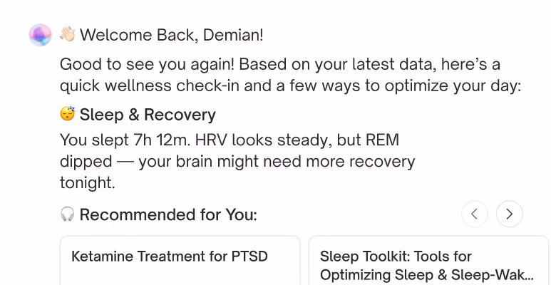 Receive tailored suggestions and feedback