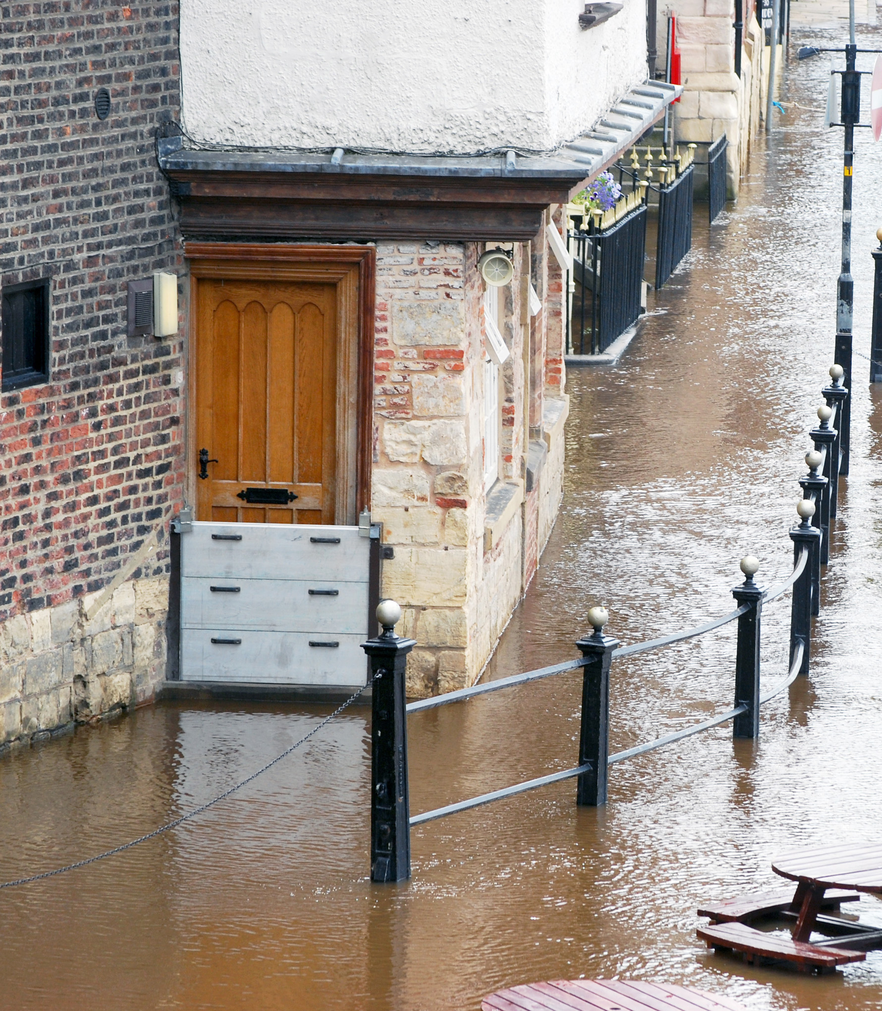 Flooded UK street
