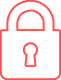 A red security lock icon