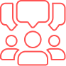 Group discussion icon
