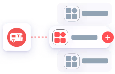 Illustration of RoverPass campground reservation software integrating with other platforms