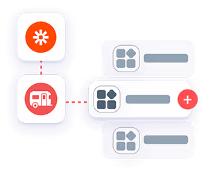 Zapier logo showing how they connect RoverPass with other apps