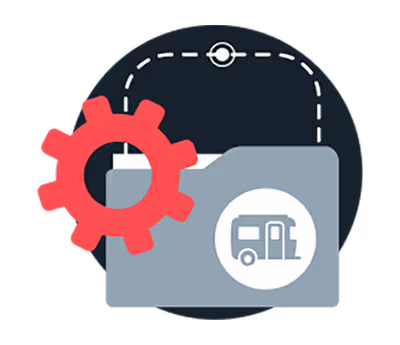 File and gear icon representing the integration setup