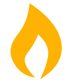 Bonfire's logo of a yellow flame