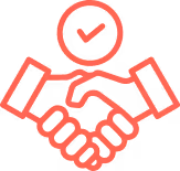 Two hands shaking reoresenting a collaboration together