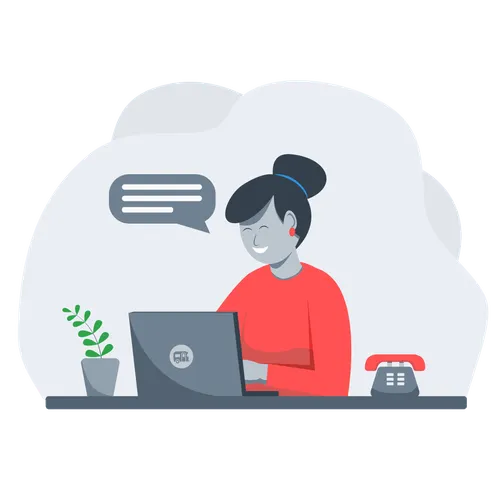 Illustration of a RoverPass customer support specialist