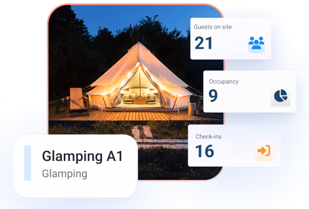 Track real-time occupancy and guest check-ins for your glamping business with our professional management dashboard.
