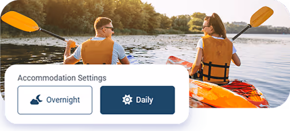Toggle showing daily with people in their rented kayaks