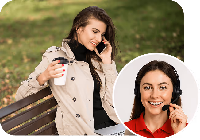 A professional support agent assisting a client, showcasing high-quality and personalized service for camping businesses.