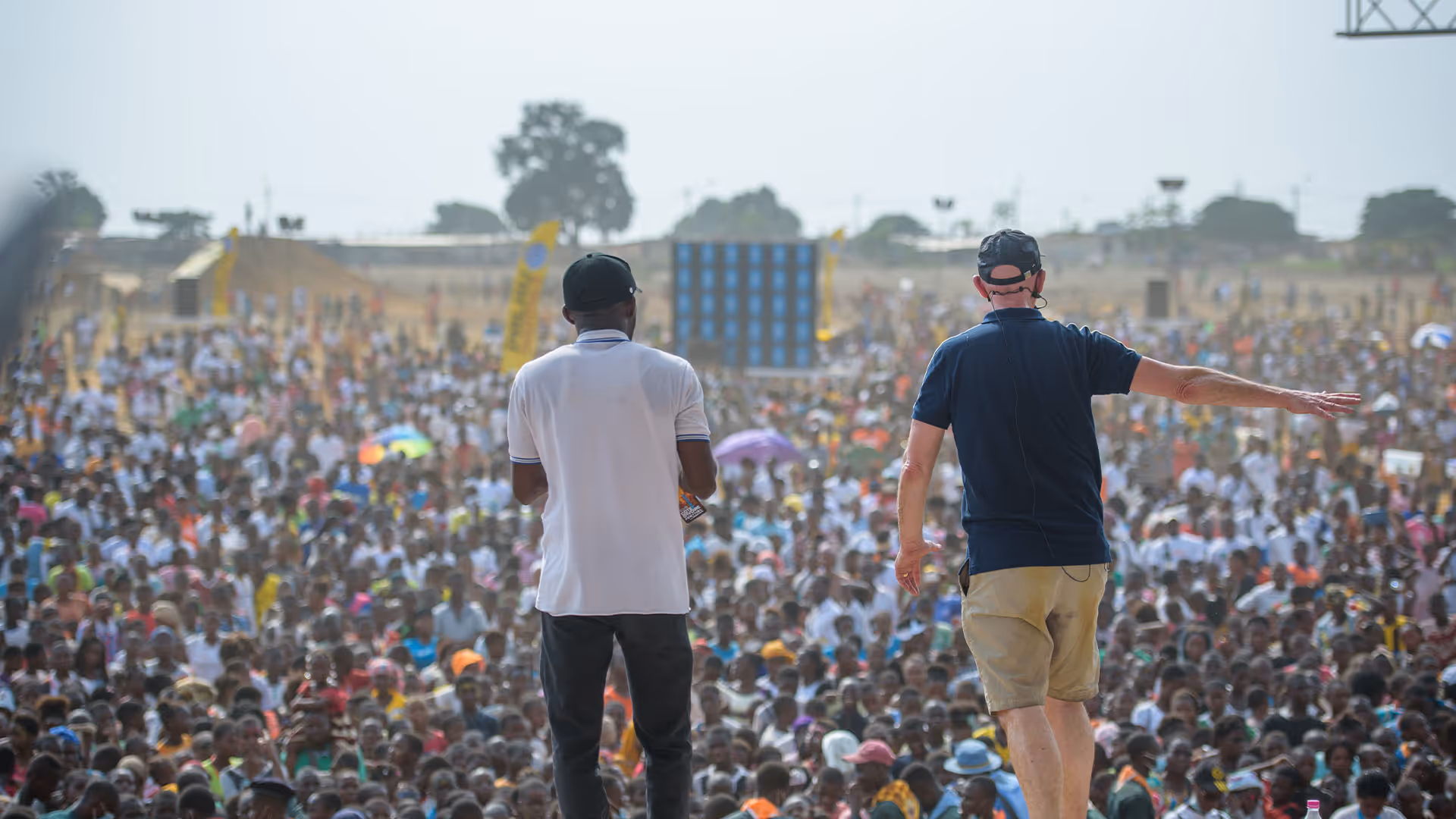 Crowd photo in Zimbabwe from the stage