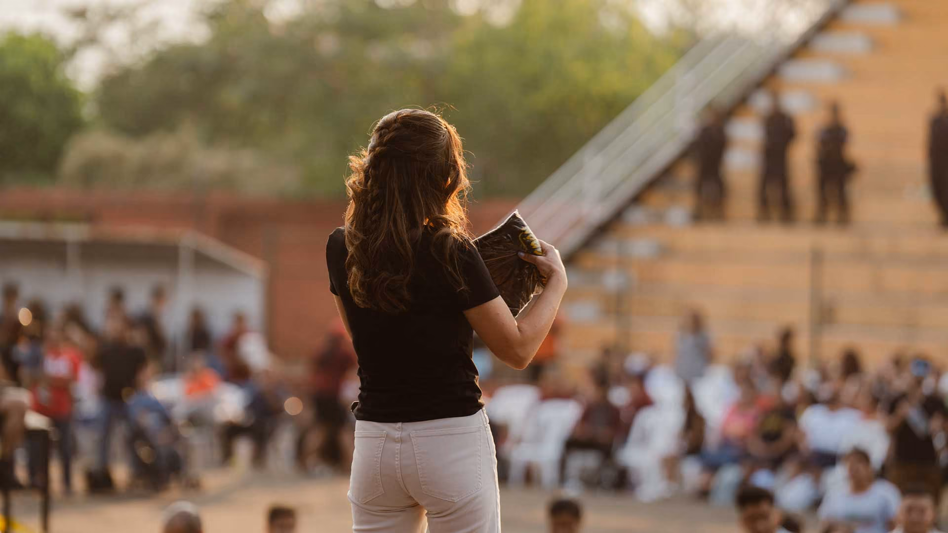 Crowd photo in Zimbabwe from the stage