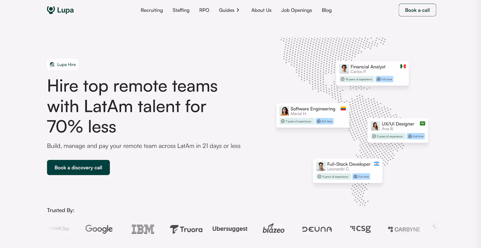 Lupa Hire’s website