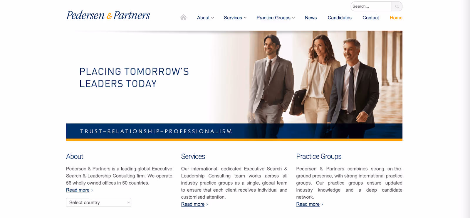 Pedersen & Partners' home site