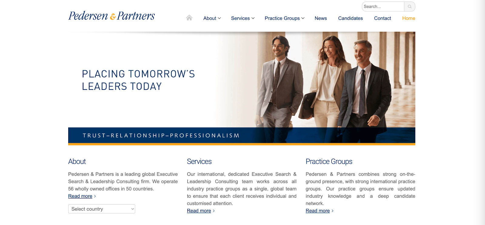 Pedersen & Partners' home site