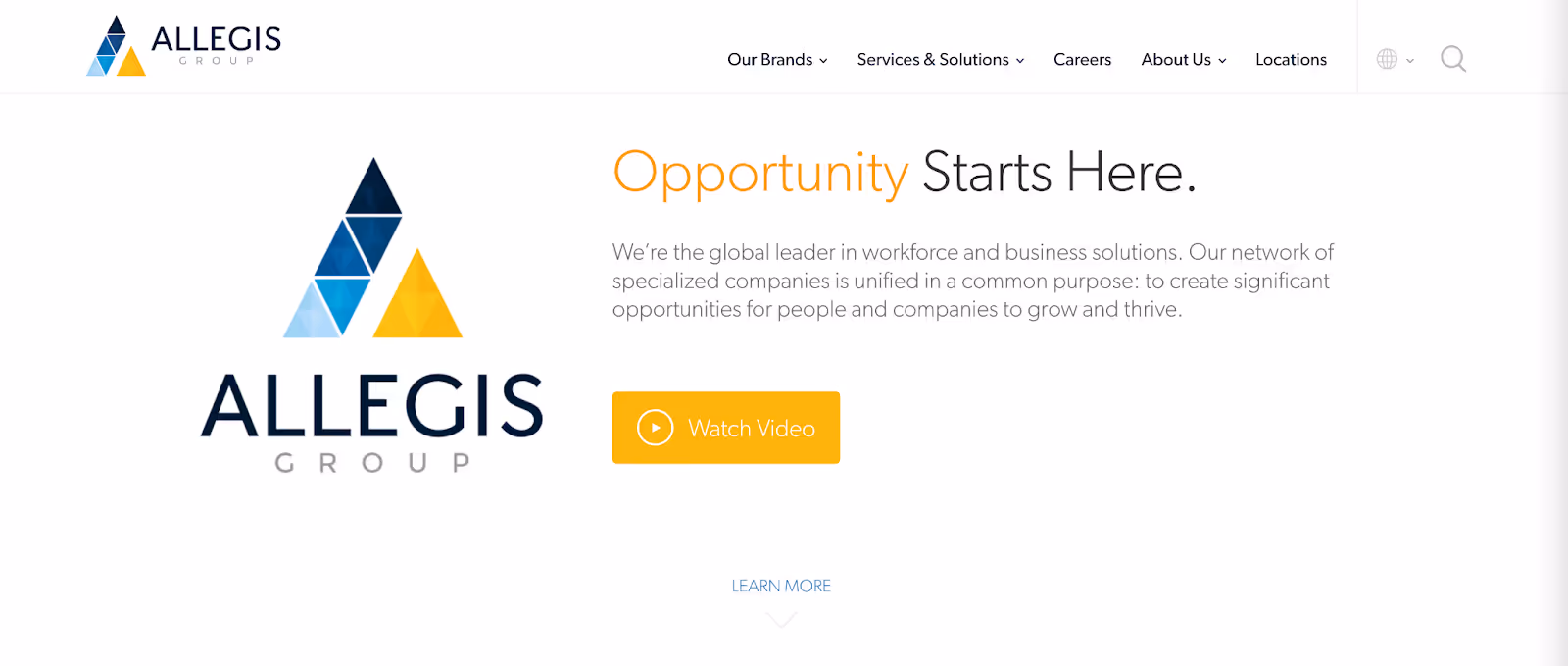 Allegis Group's home site