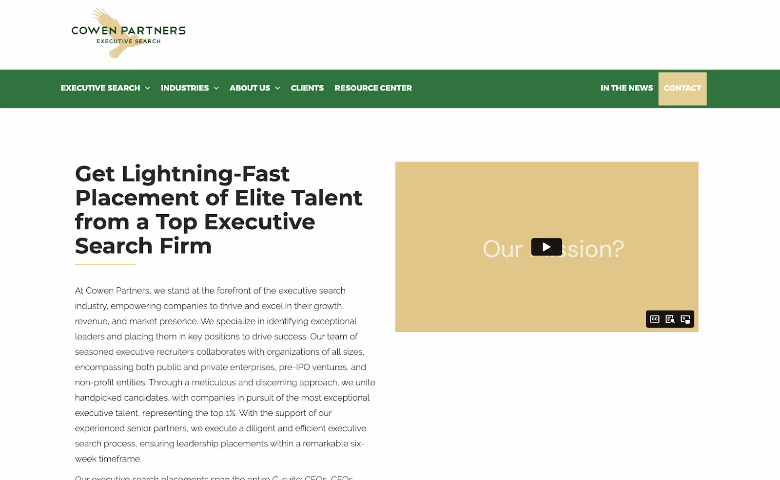 Cowen partner's home page