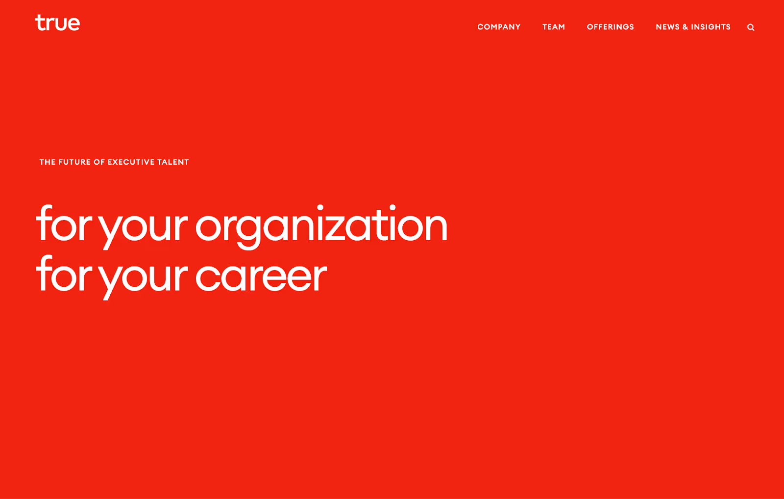 True Search home page