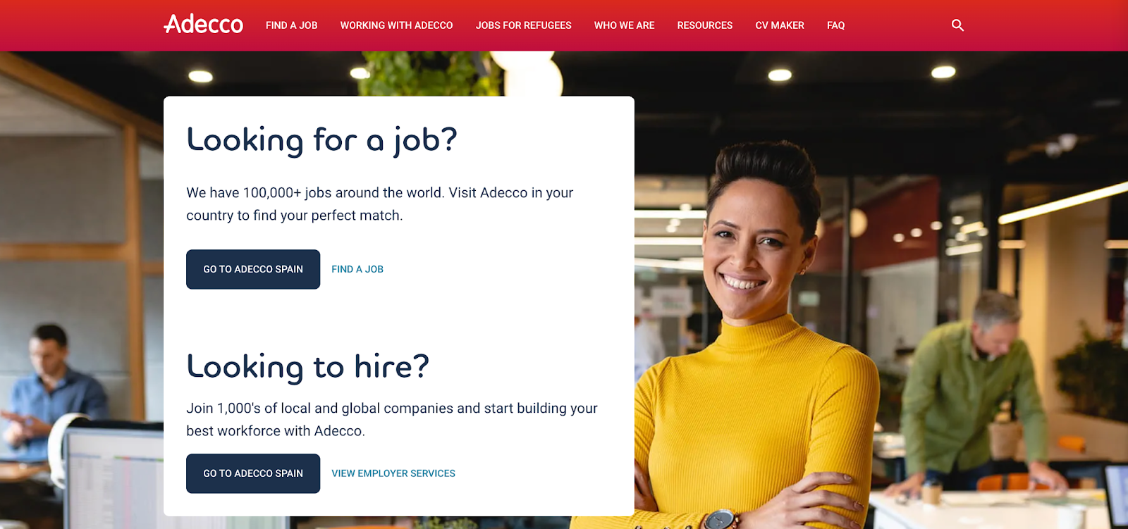 Adecco's home site