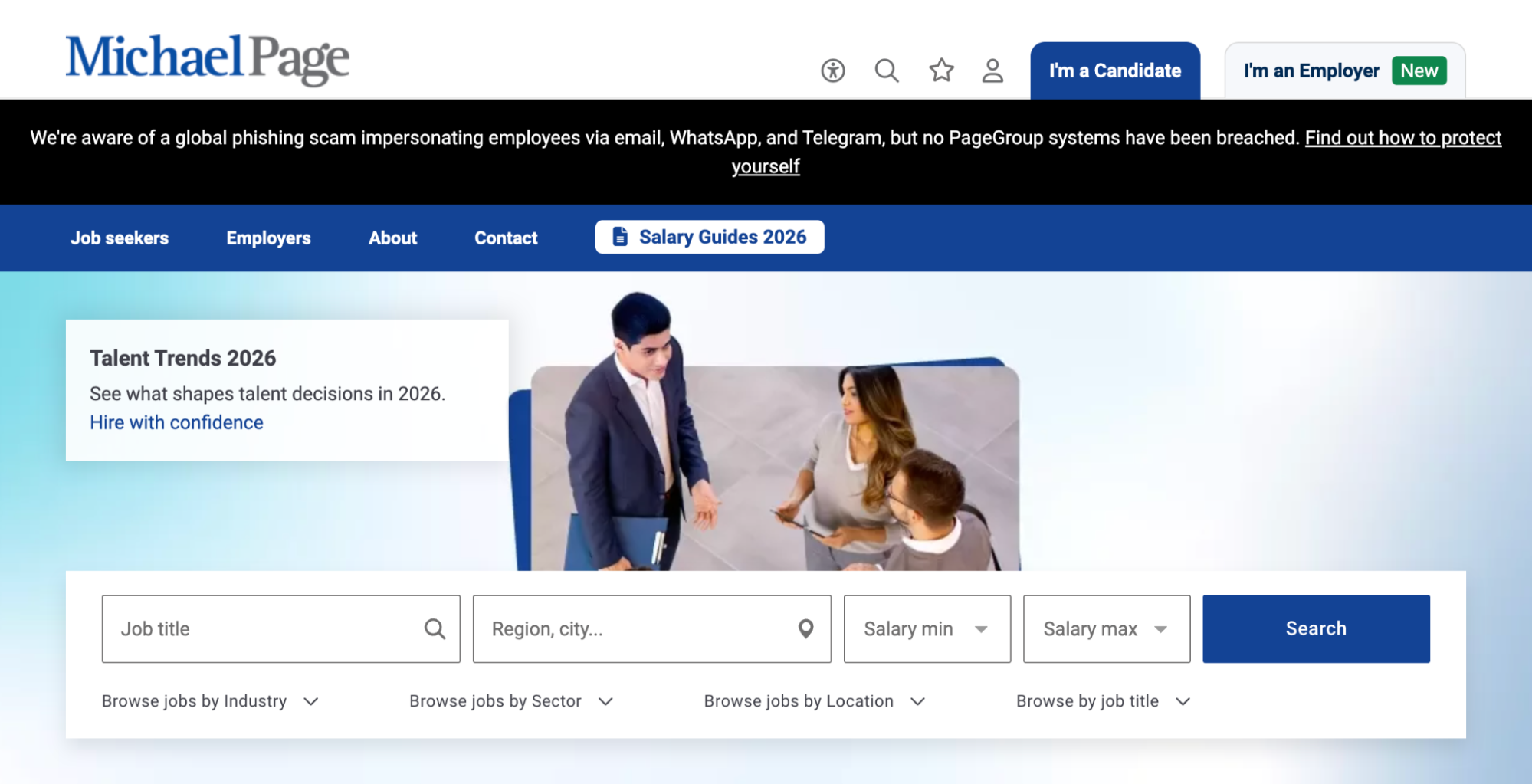 Michael Page homepage