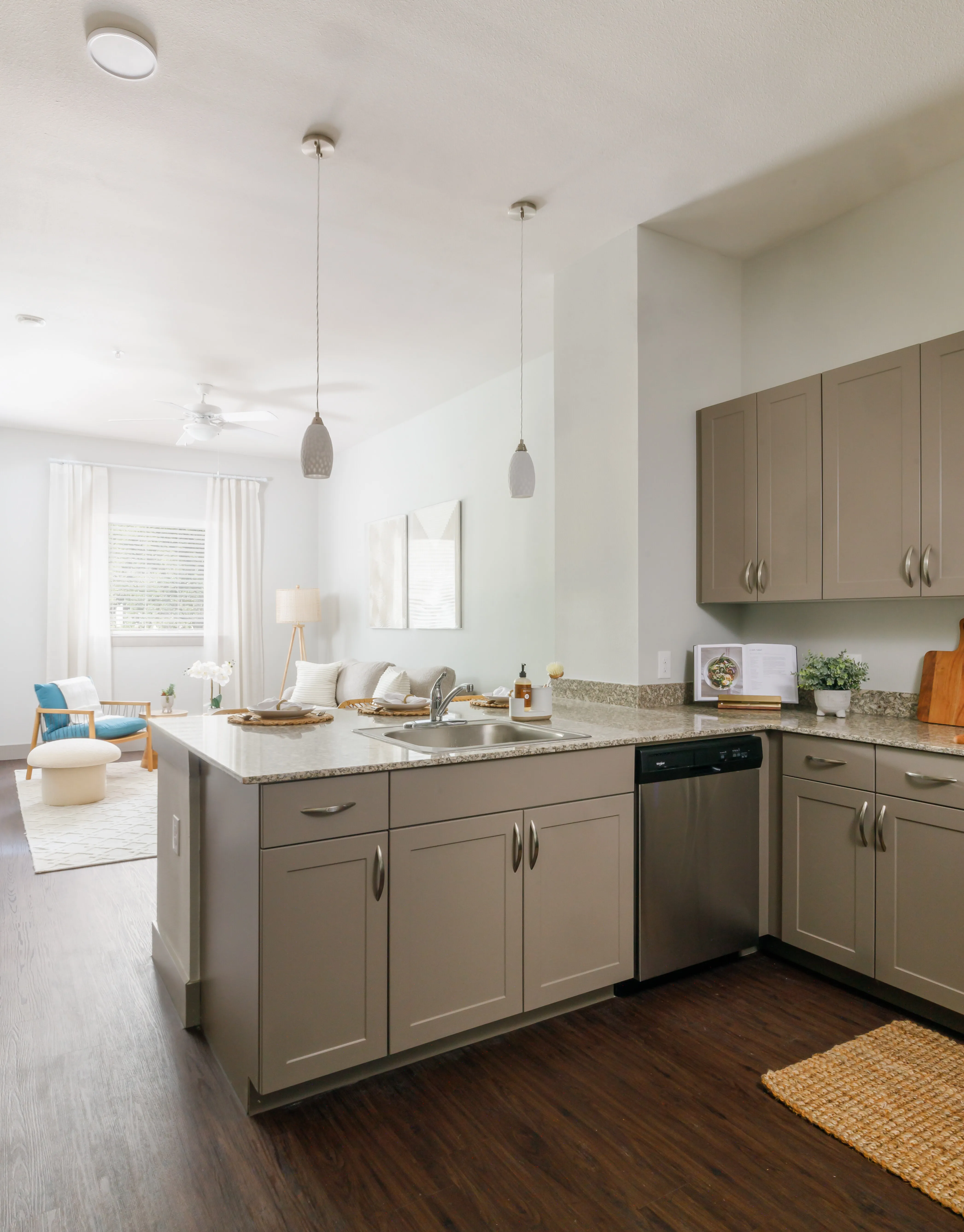 Model Kitchen and living room