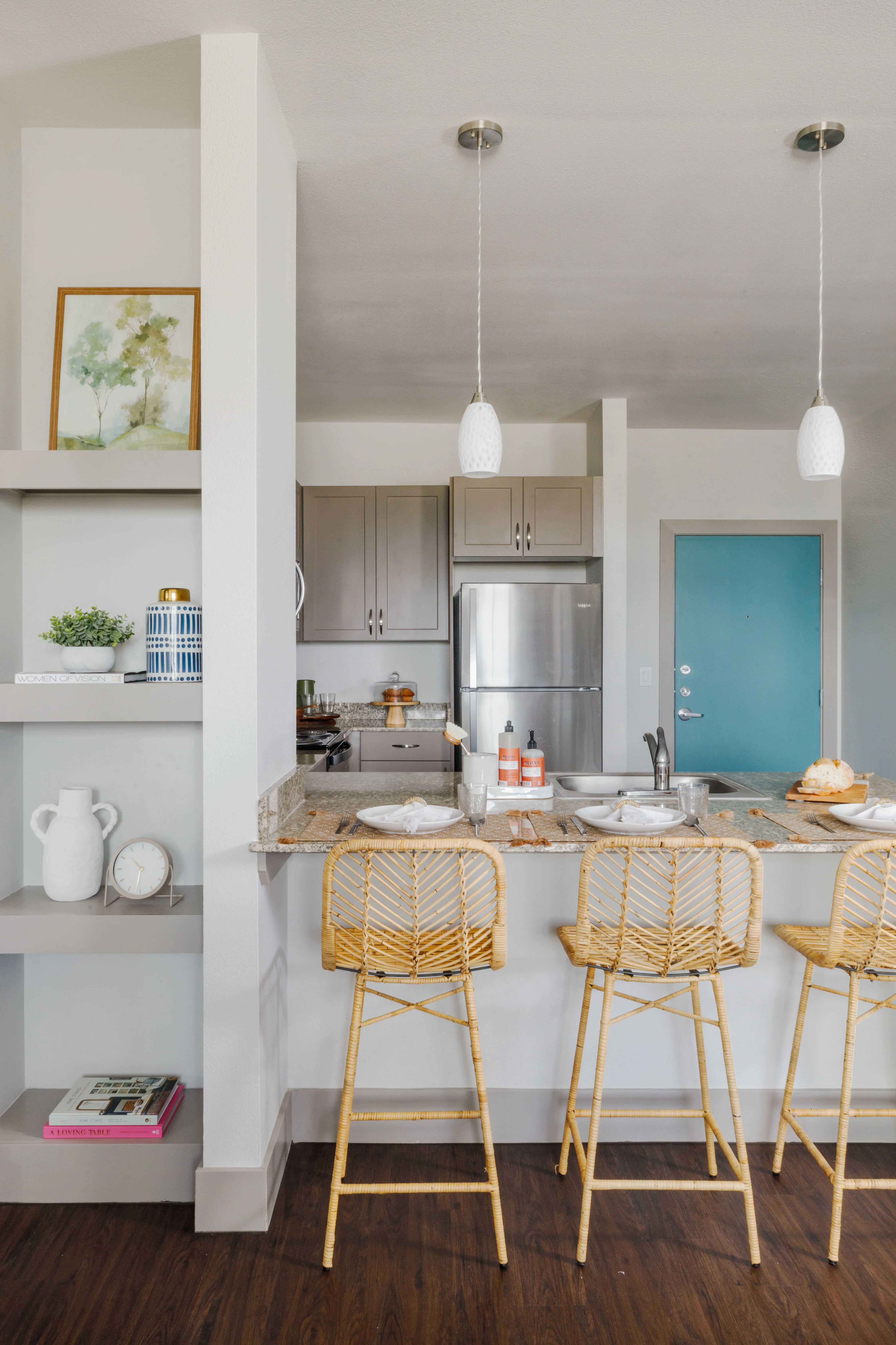 Model Kitchen and living room