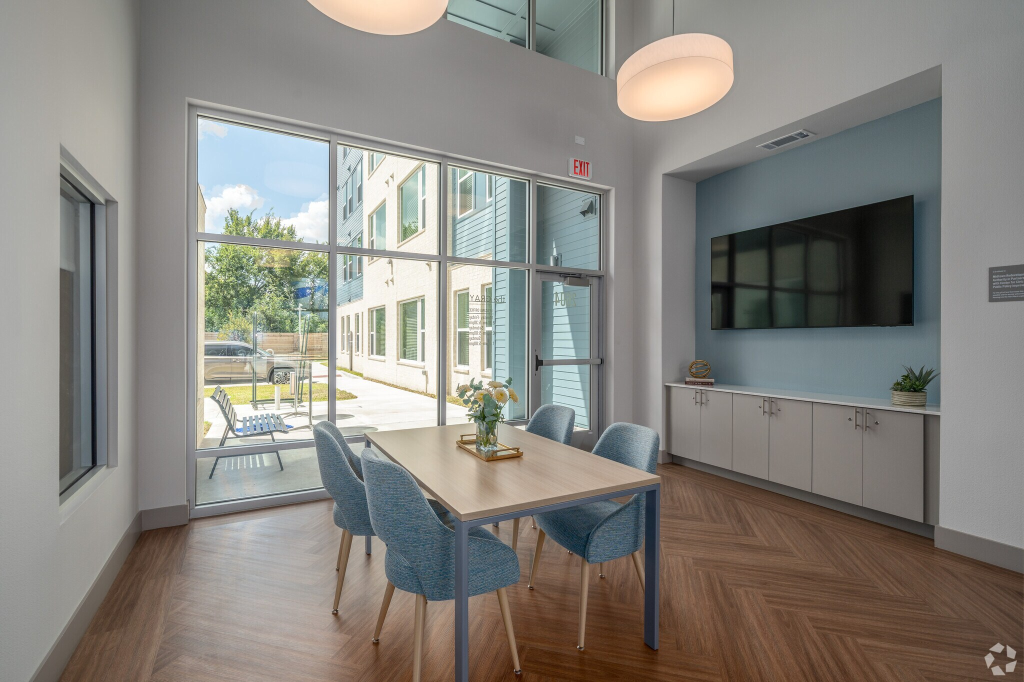 community lounge with tv