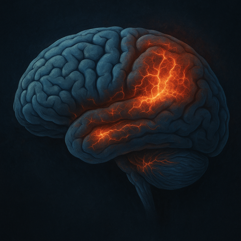 Visual representation of how alcoholism affects brain regions related to decision-making and emotional regulation.