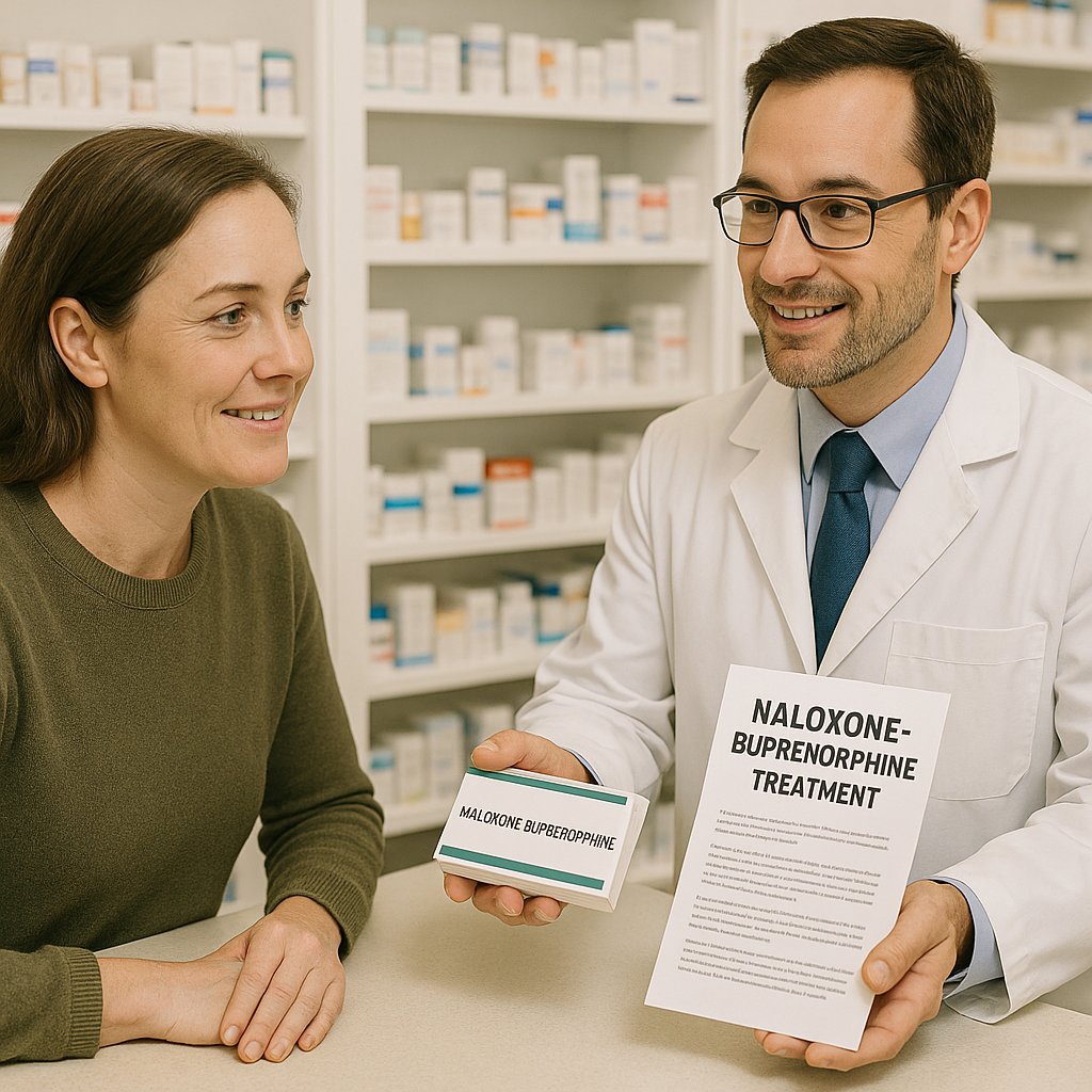 An image illustrating how to access naloxone buprenorphine treatment.