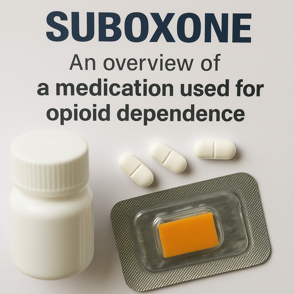 An overview of Suboxone, a medication used for opioid dependence.