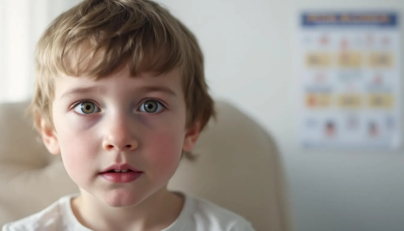 An image illustrating the signs and symptoms of fetal alcohol syndrome.