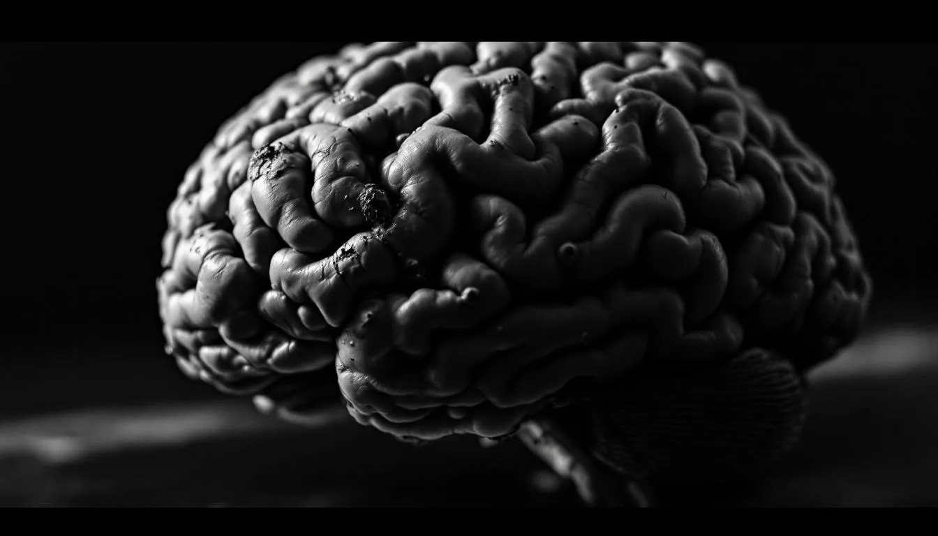 An image depicting the effects of chronic alcohol abuse on the brain's structure.