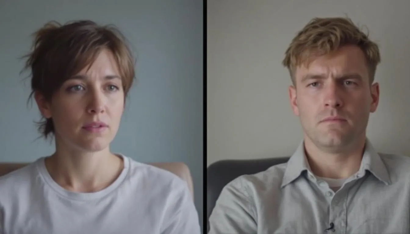 A visual comparison between a sober person and someone experiencing dry drunk syndrome.
