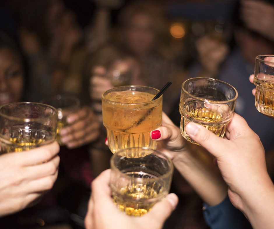 An illustration depicting the stages of alcoholism, highlighting the progression from pre-alcoholic to late alcoholic stage.