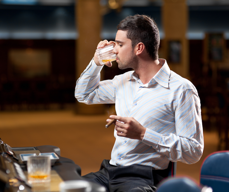 An image highlighting individuals at risk for alcohol shakes.
