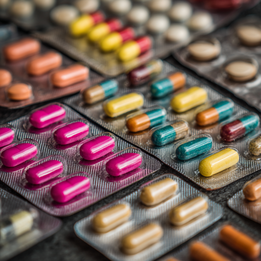 An array of medications used for pain management in patients on buprenorphine.