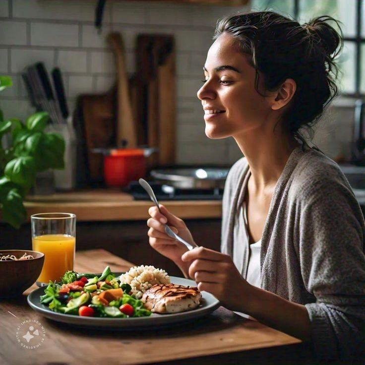 A close-up of a healthy meal and detox drinks, representing the role of nutrition in opioid detoxification.