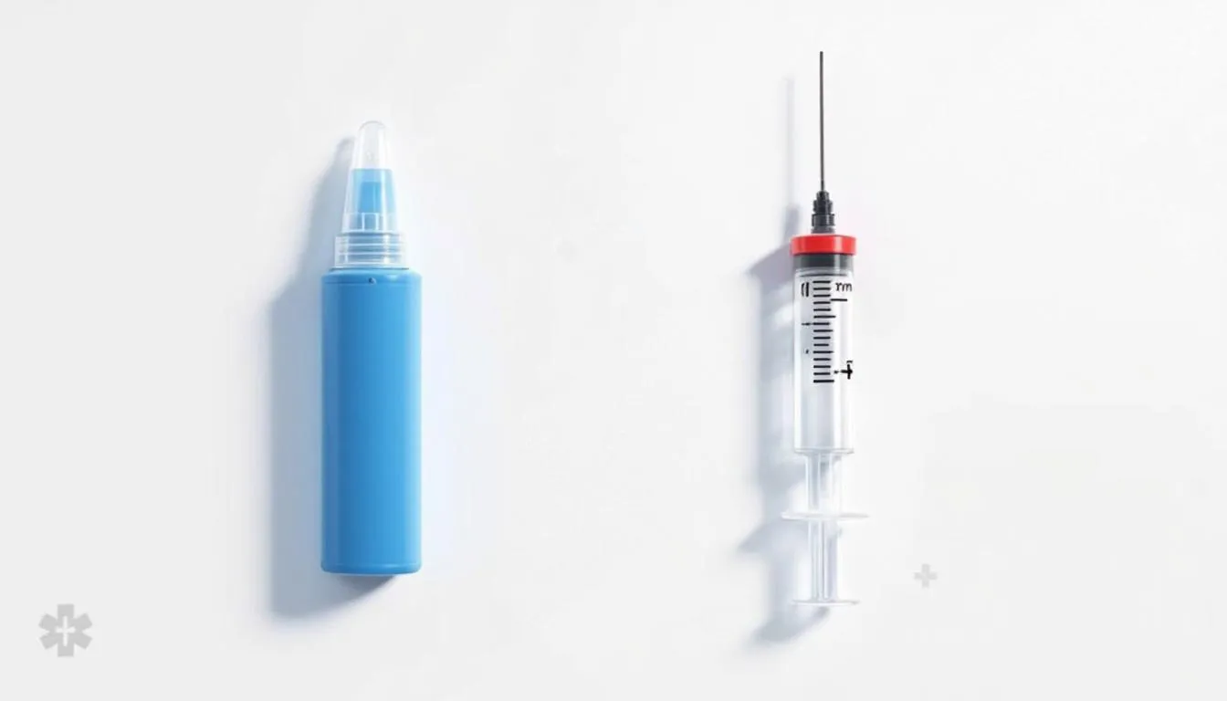 Comparison of naloxone nasal spray and injectable forms.