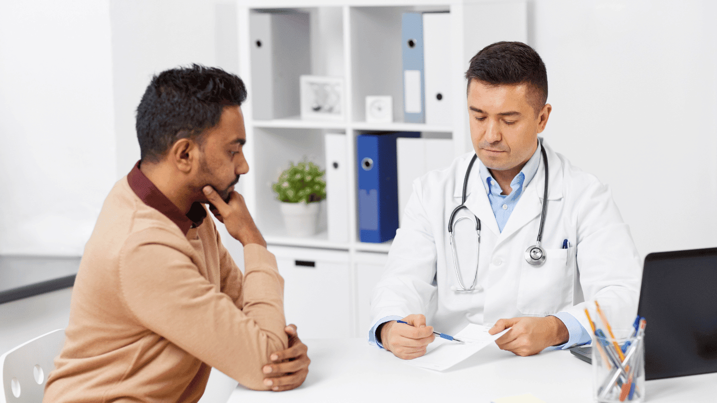 A patient consulting with a healthcare provider about taking suboxone with mental health medications.
