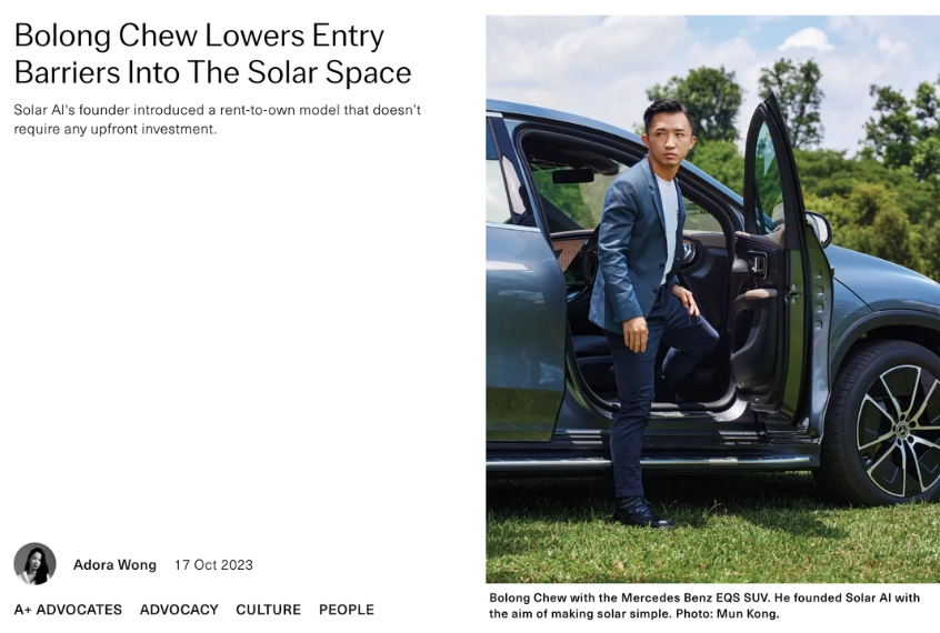 Bolong Chew Lowers Entry Barriers Into The Solar Space