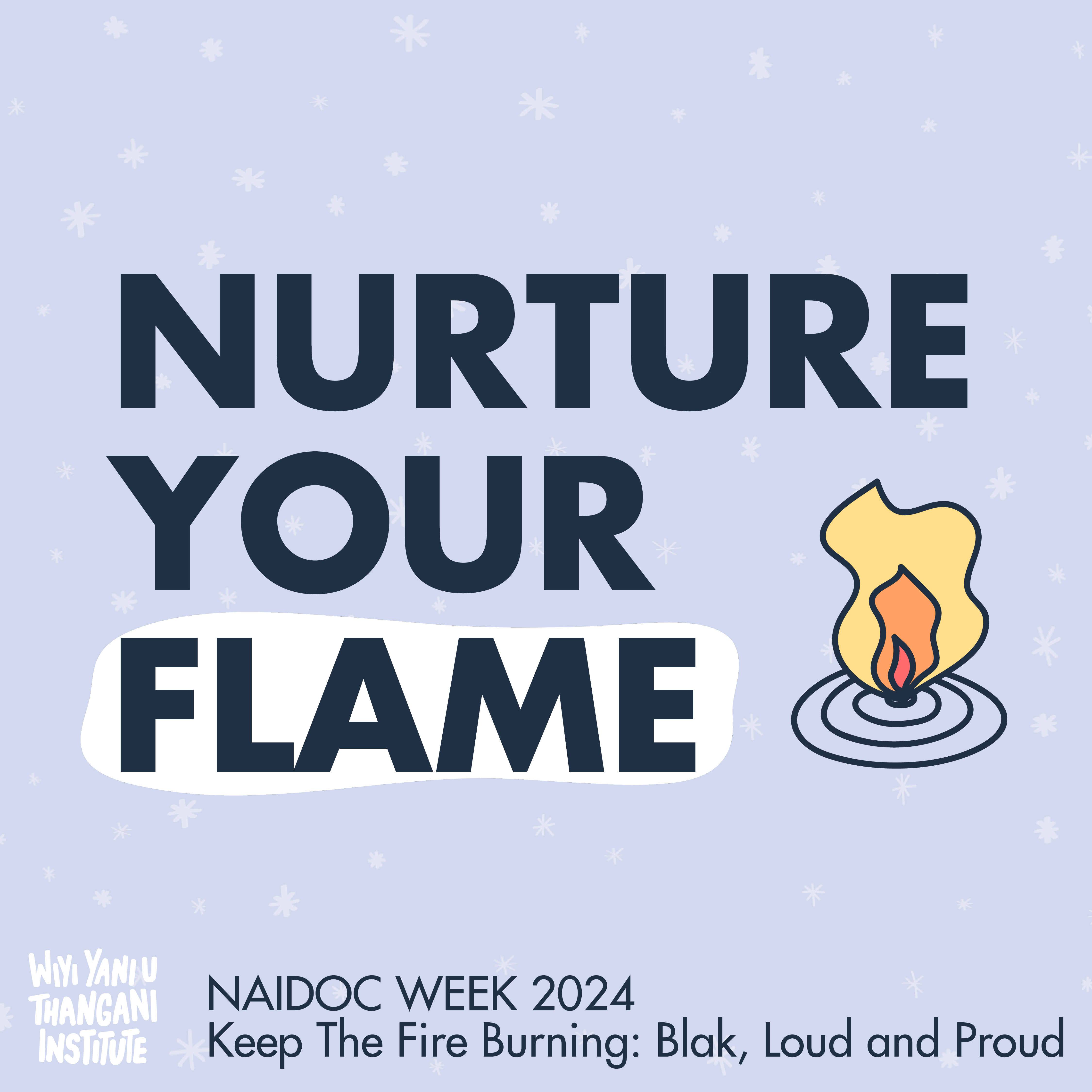 Instagram tile that says 'Nurture your flame'