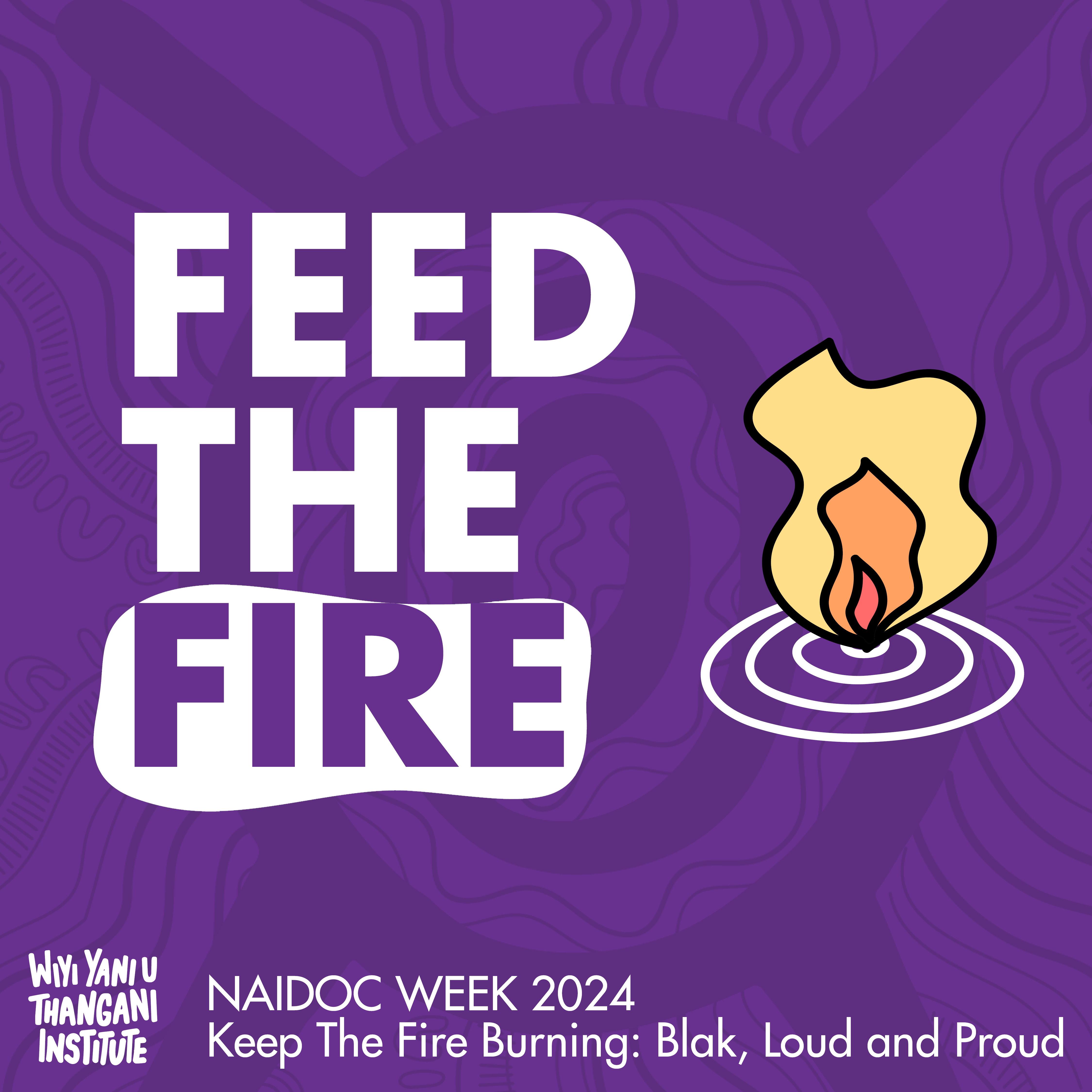 Instagram tile that says 'Feed the Fire'