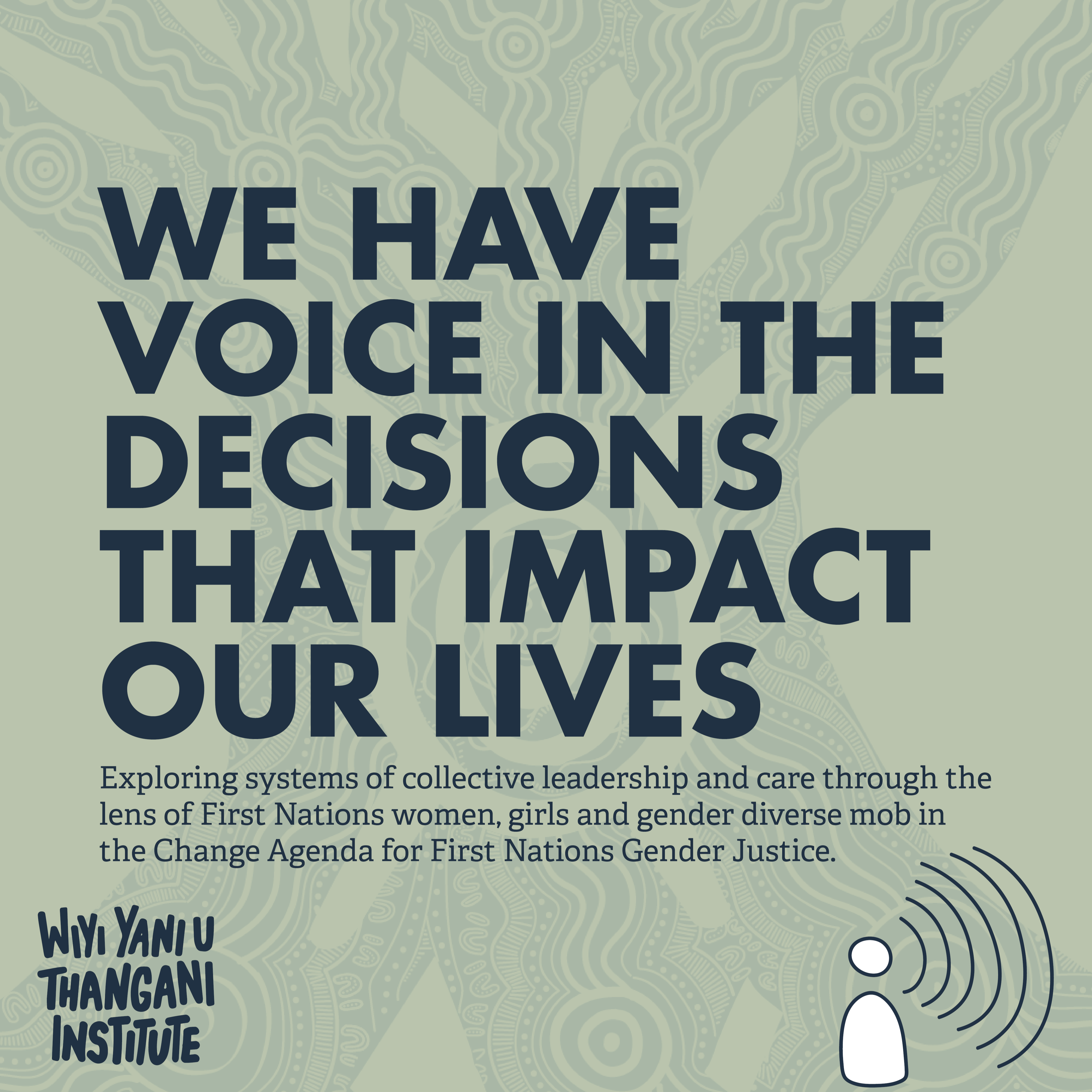 Instagram tile that says 'We have voice in the decisions that impact our lives'