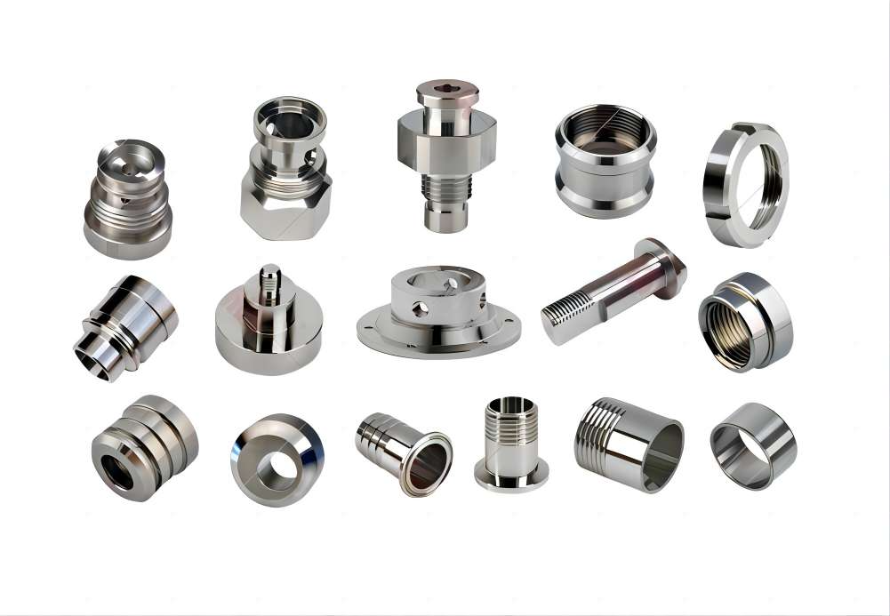 Different CNC turning machining components