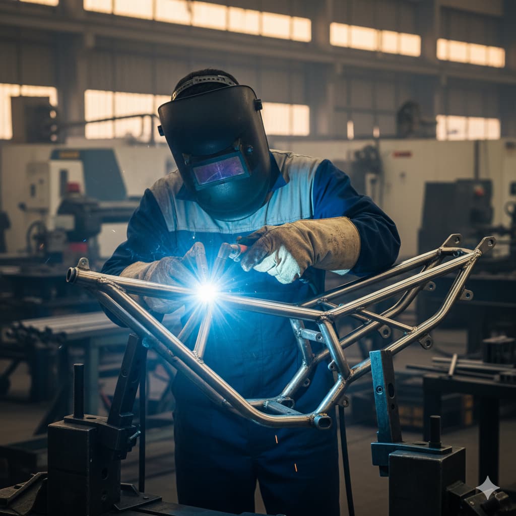 Tube-Bent Motorcycle Chassis Components