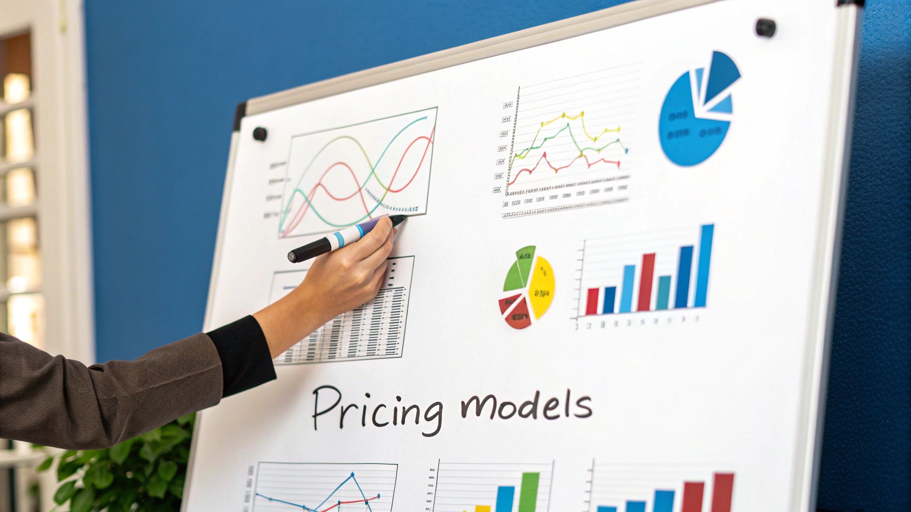 A person reviewing financial charts and documents, symbolizing the analysis of different pricing models for IT services.