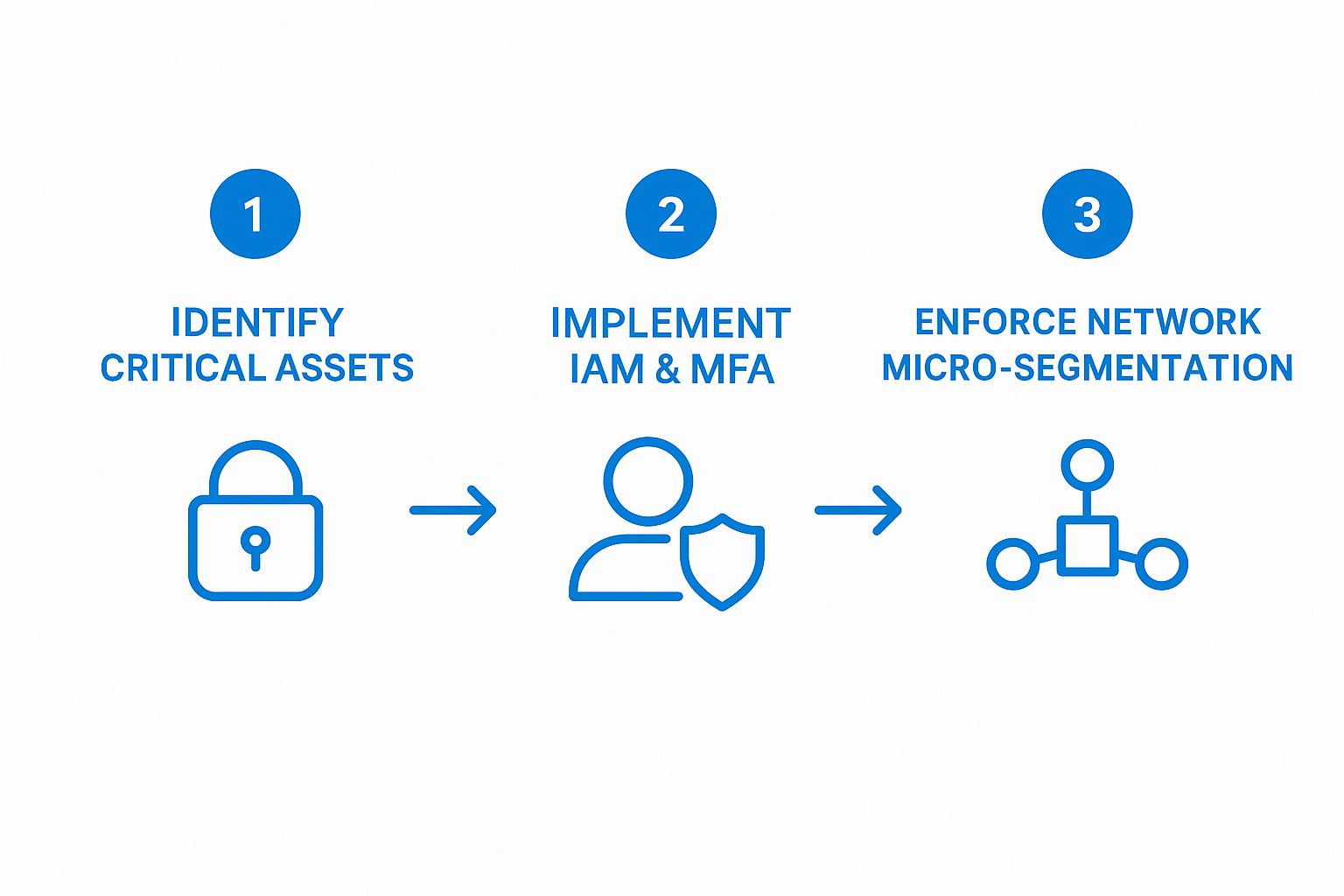 Infographic about how to implement zero trust security