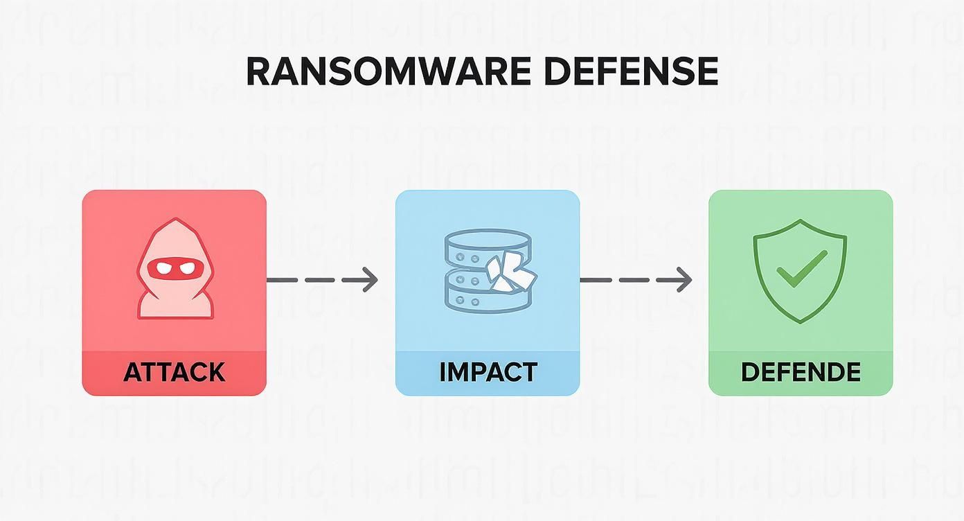 Infographic about how to protect against ransomware