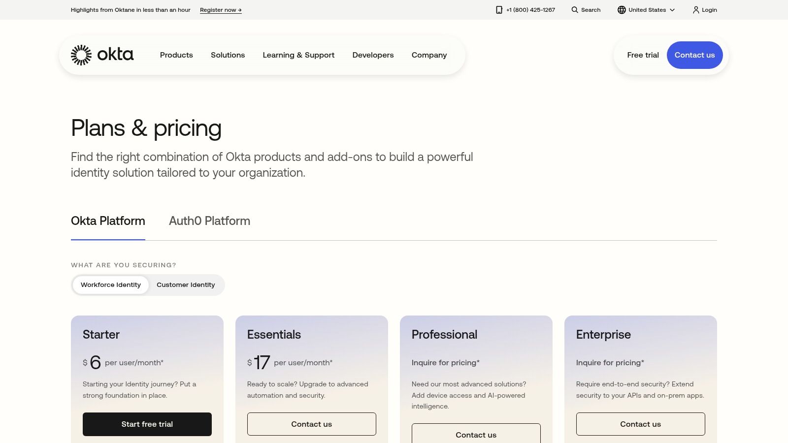Okta (Workforce Identity Cloud – Adaptive MFA)