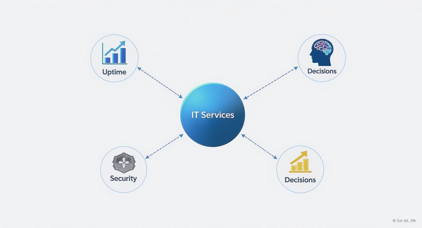 Infographic about it services for manufacturing