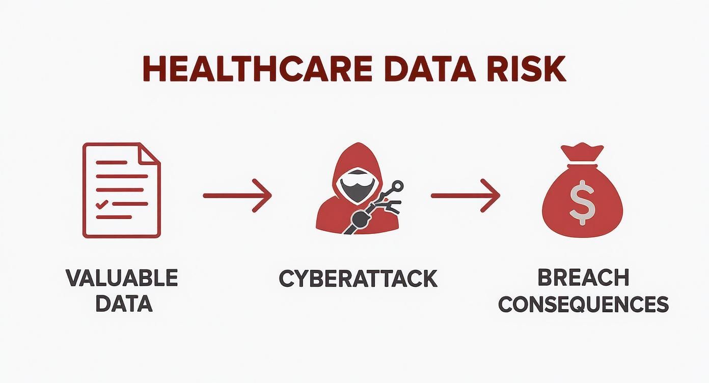 Infographic about how to prevent healthcare data breaches